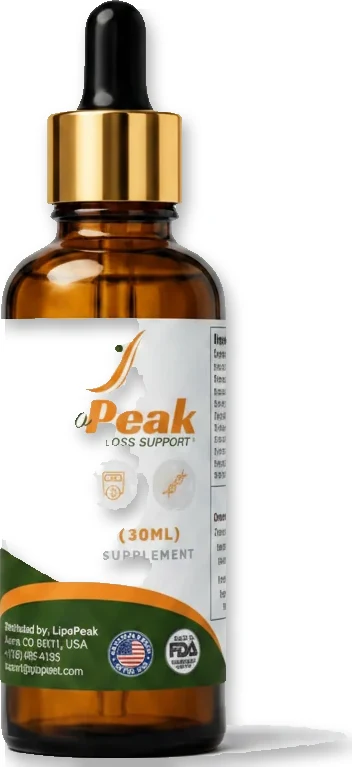 LipoPeak single 30 mL bottle of weight loss support drops